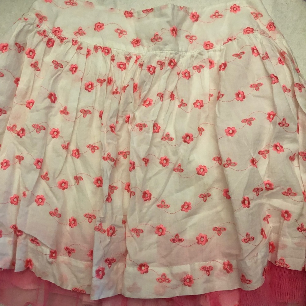 Justice white/ pink skirt size 16